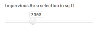 screenshot of impervious area slider
