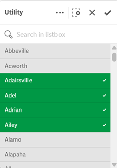 image of dropdown primary selection element