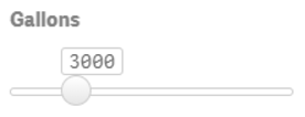 screenshot of gallon-based slider element